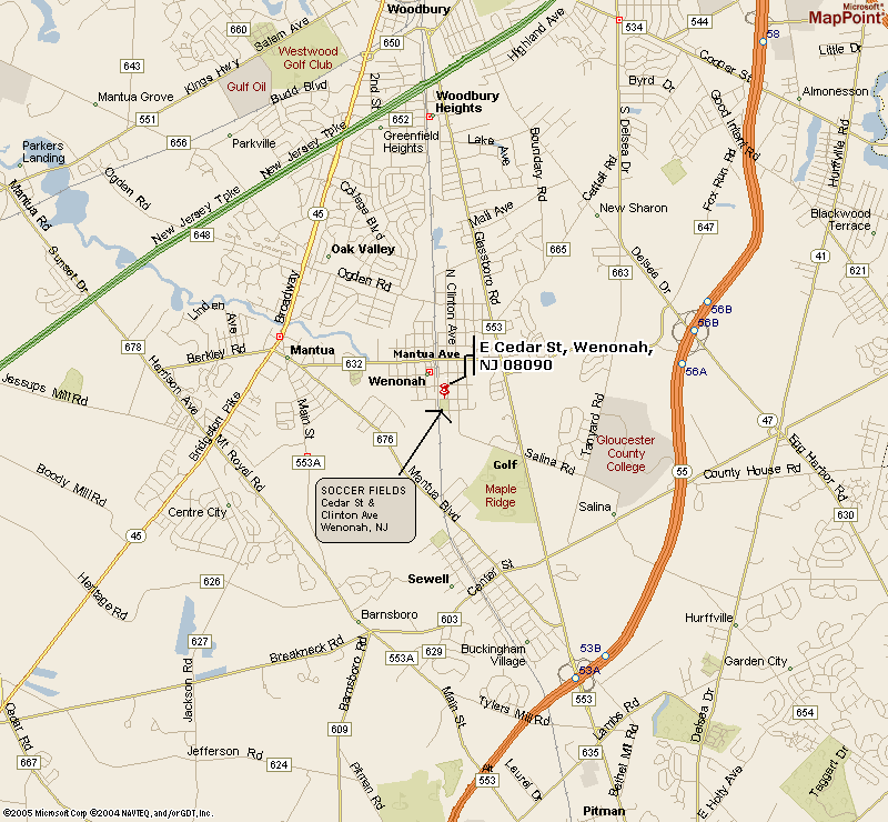 Wenonah Map